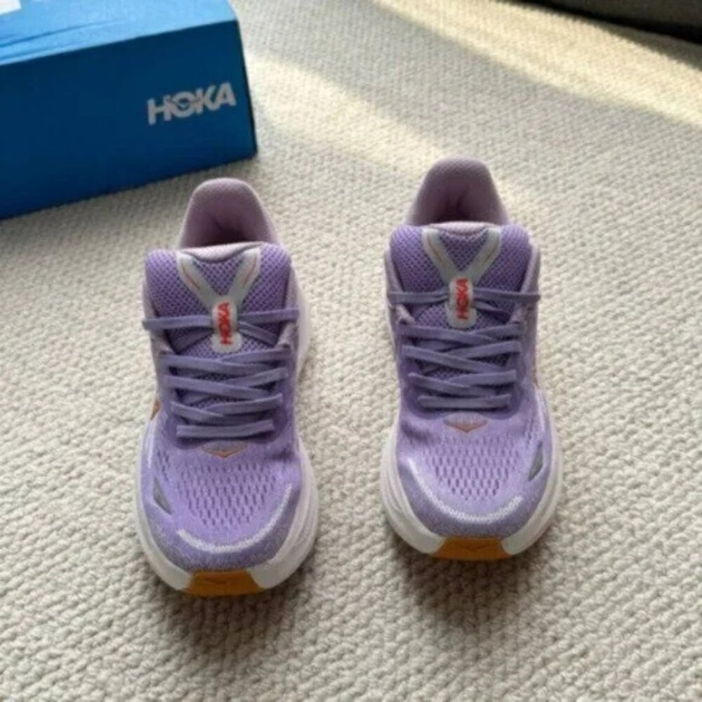 Hoka Bondi 9 Women's Sneakers lavender aster flower starlight glow NEW size 6.5 - Picture 5 of 10
